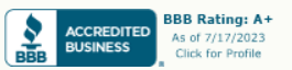 BBB | Accredited Business | BBB Rating: A+ | As of 7/17/2023 Click For Profile